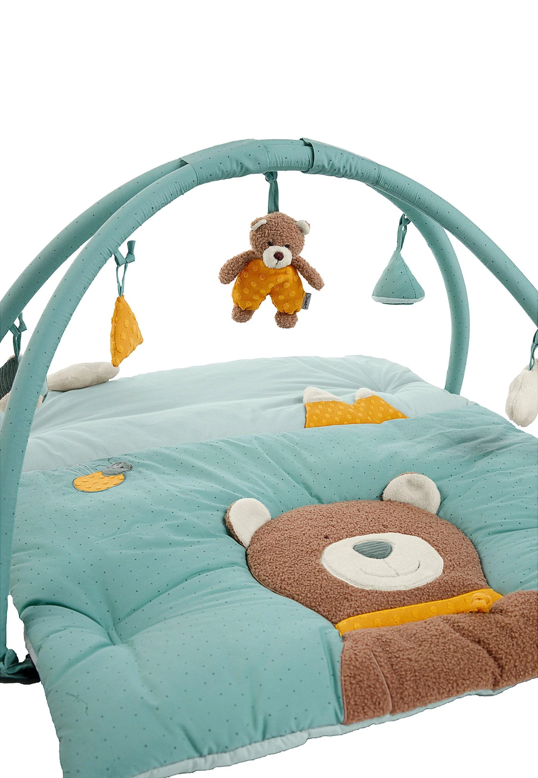 Spielbogen Bär Ben in Türkis mit Krabbeldecke