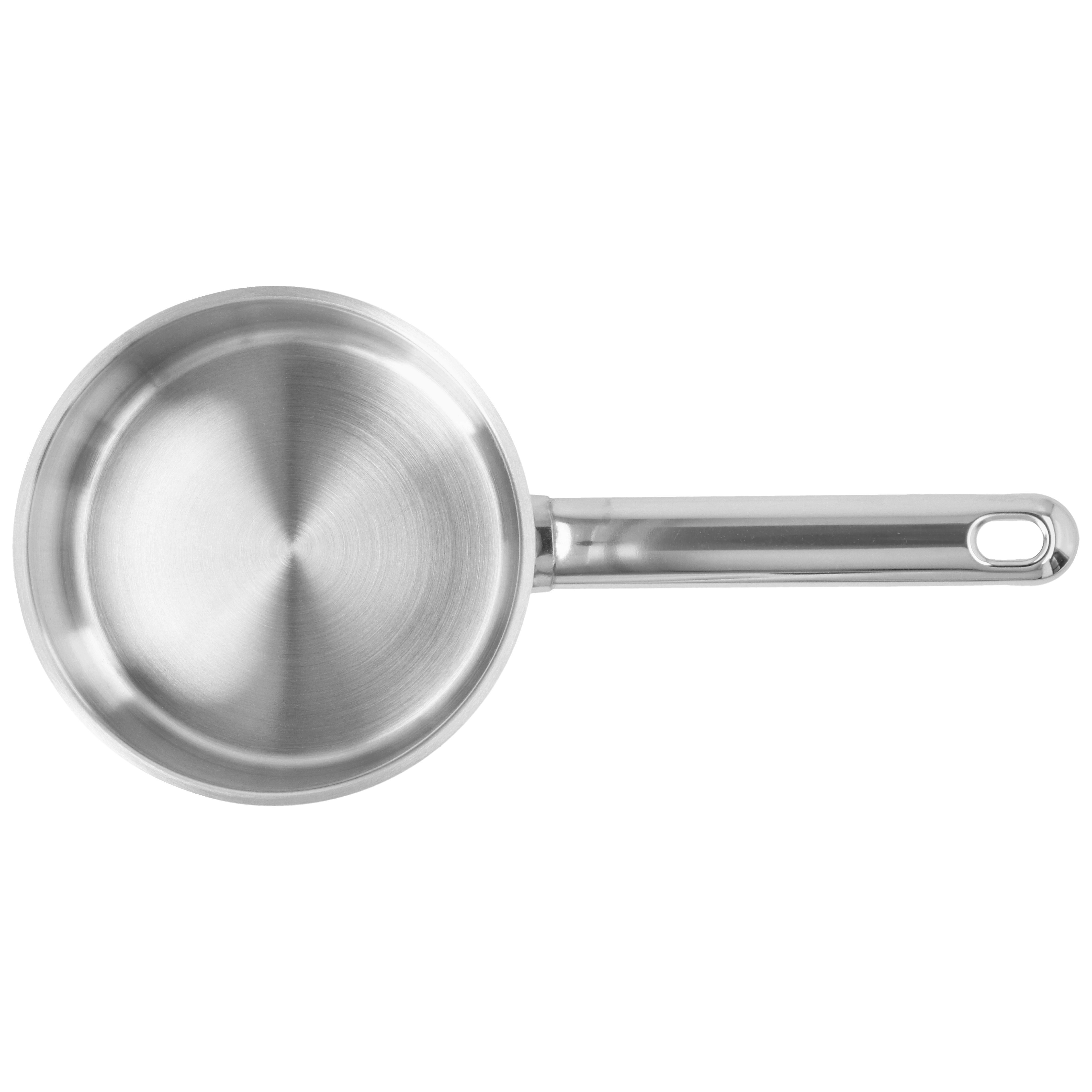 Stieltopf mit Deckel 14 cm, 18/10 Edelstahl, Silber