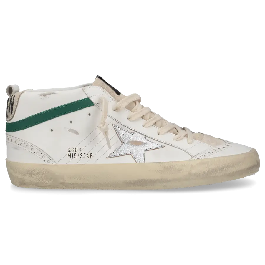Golden Goose - Sneaker high MID STAR CLASSIC Kalbsleder - weiß