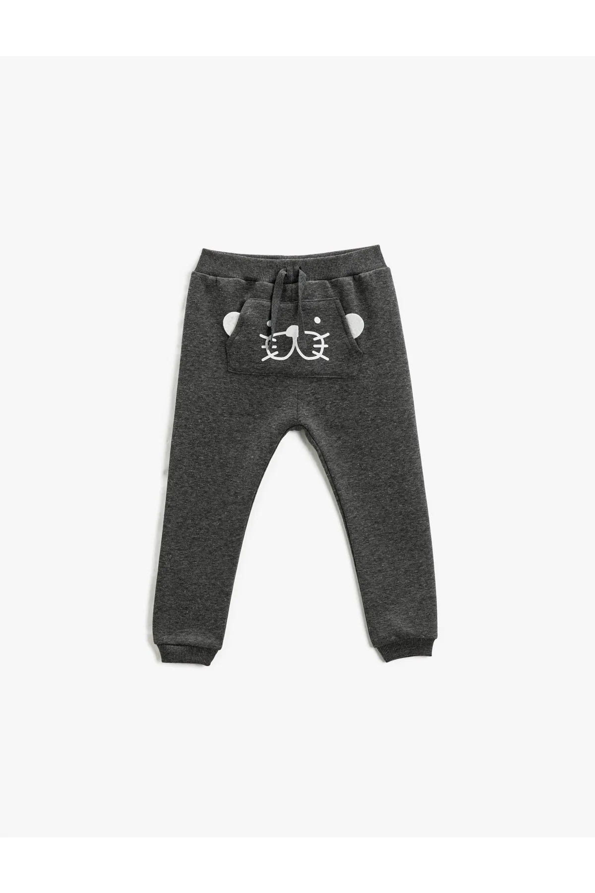 Koton  Jogger-Jogginghose mit Elefantenmuster, Kängurutasche, gebundene Taille