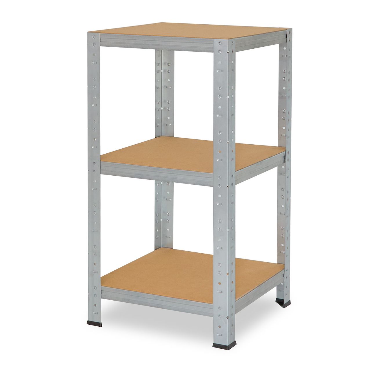 Shelfplaza HOME 90x50x50cm Schwerlastregal in verzinkt mit 3 Böden