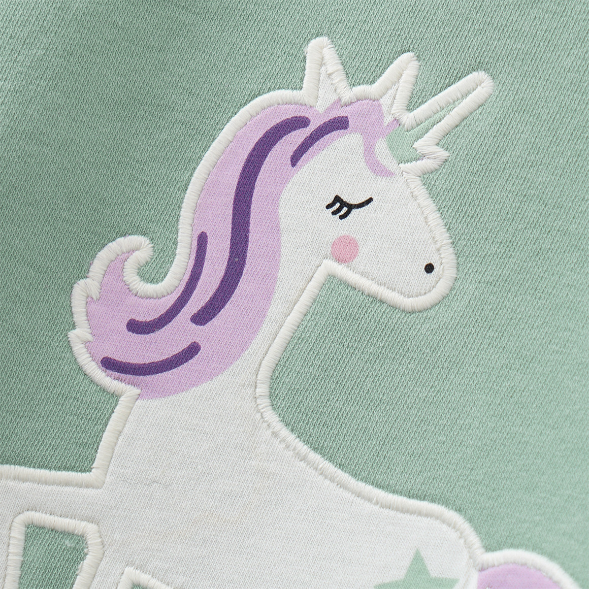 Mädchen Sweatshirt mit Einhorn-Applikation