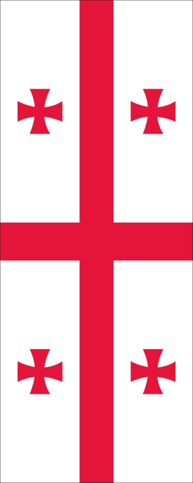 flaggenmeer Flagge Flagge Georgien 110 g/m² Hochformat