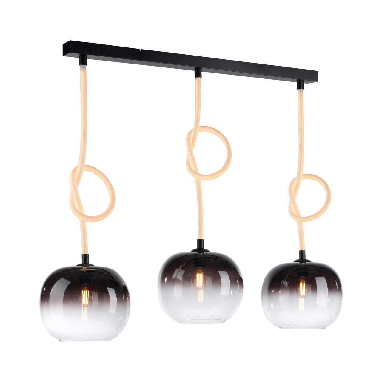 Paul Neuhaus Pendelleuchte LUMA, 3x E27/40 Watt max., 3x LED-Board/12,50Watt, Schwarz