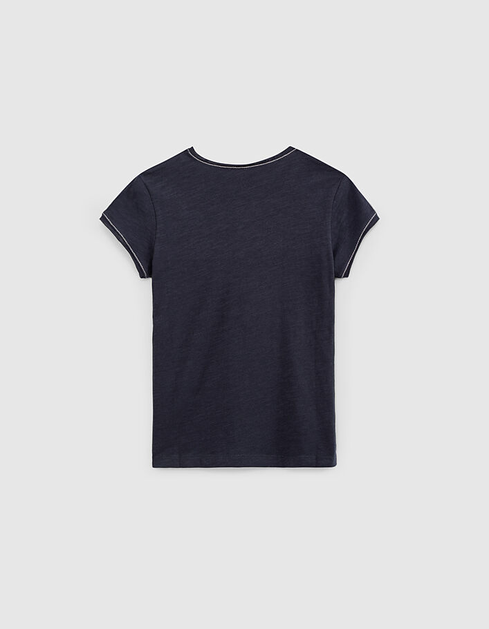 Tee-shirt navy Essentiel en coton bio fille