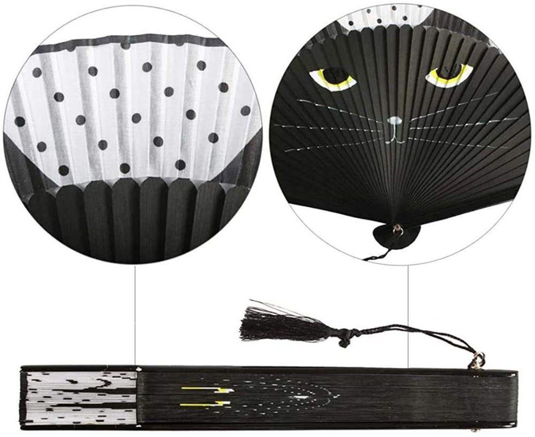 DÖRÖY Handfächer Kreativer Katzen-Faltfächer, japanischer Faltfächer, Bastelfächer.