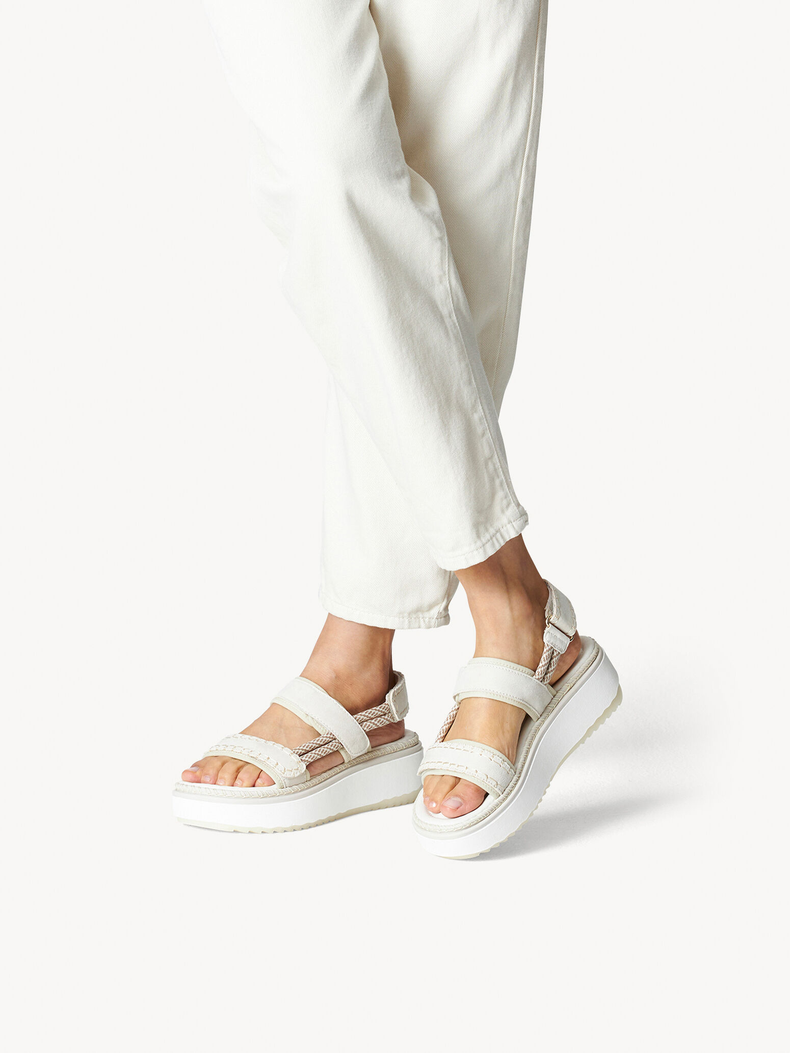Sandale à talon - beige