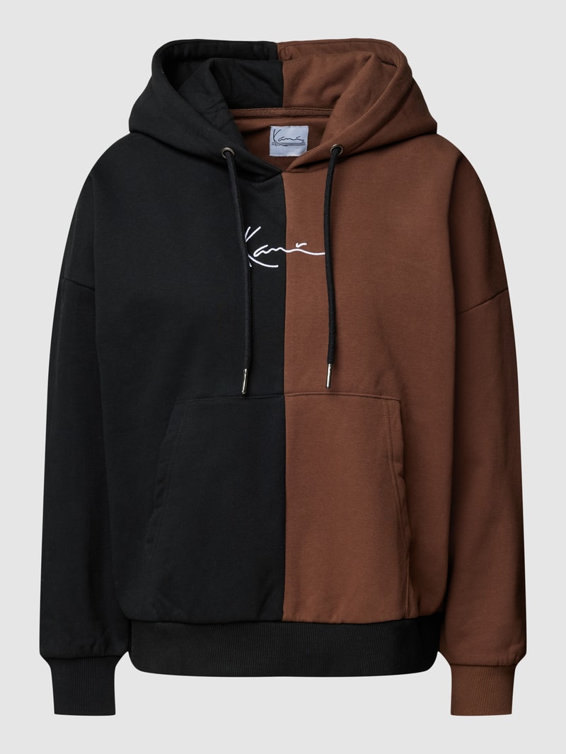 Hoodie mit Label-Stitching Modell 'SMALL SIGNATURE' in black