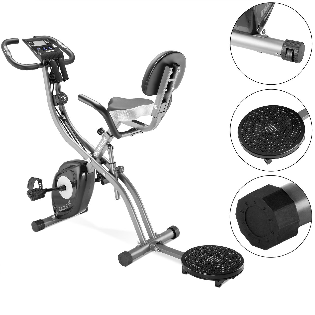 Casaria Sportana® Fitnessfahrrad Eagle 4  126x109x41cm