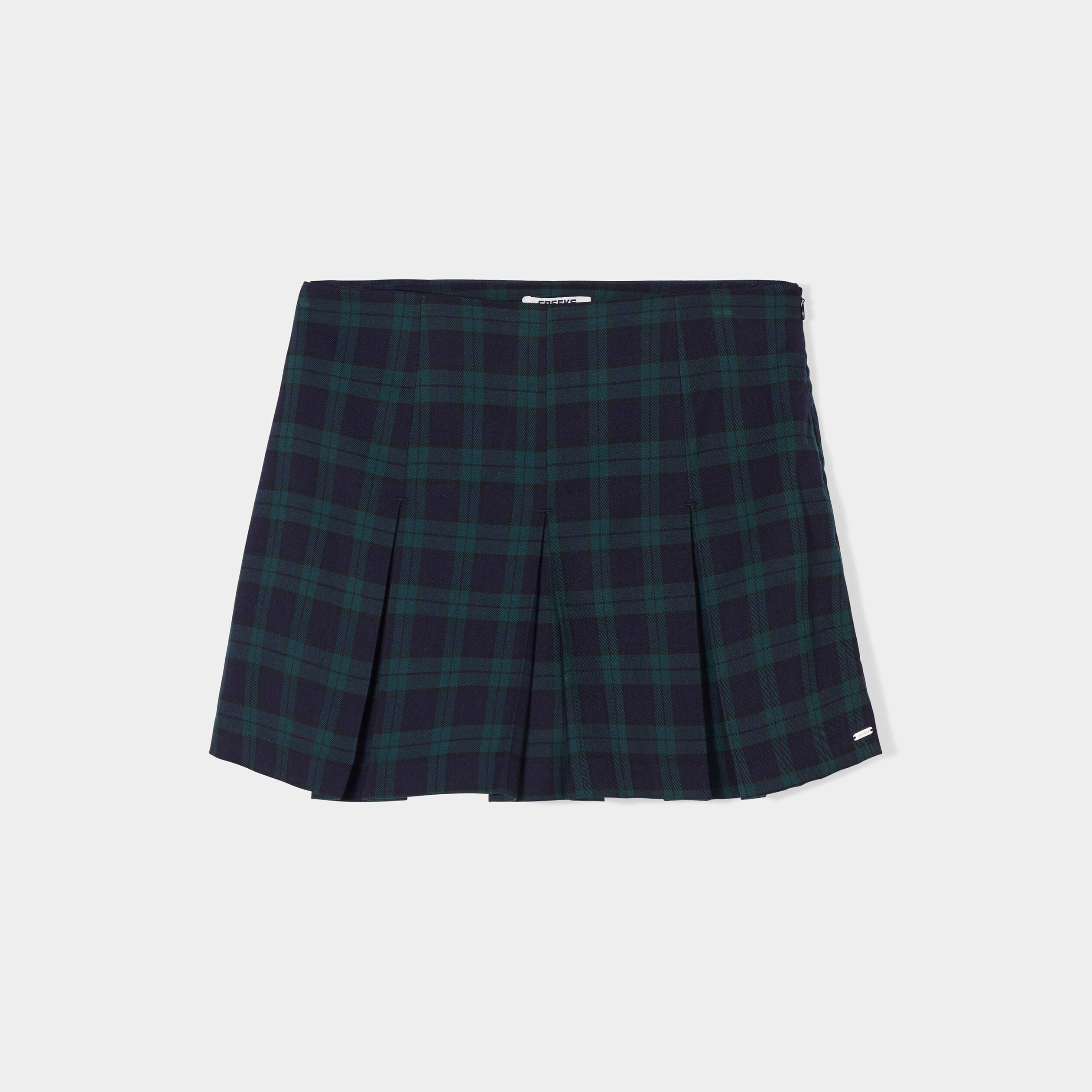Jupe-short plissée courte bleu marine femme | La Halle