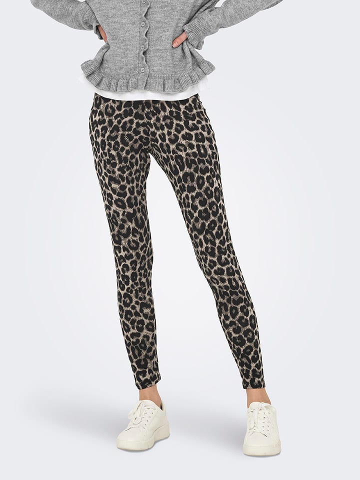 JDY Leggings in Beige/ Schwarz günstig kaufen