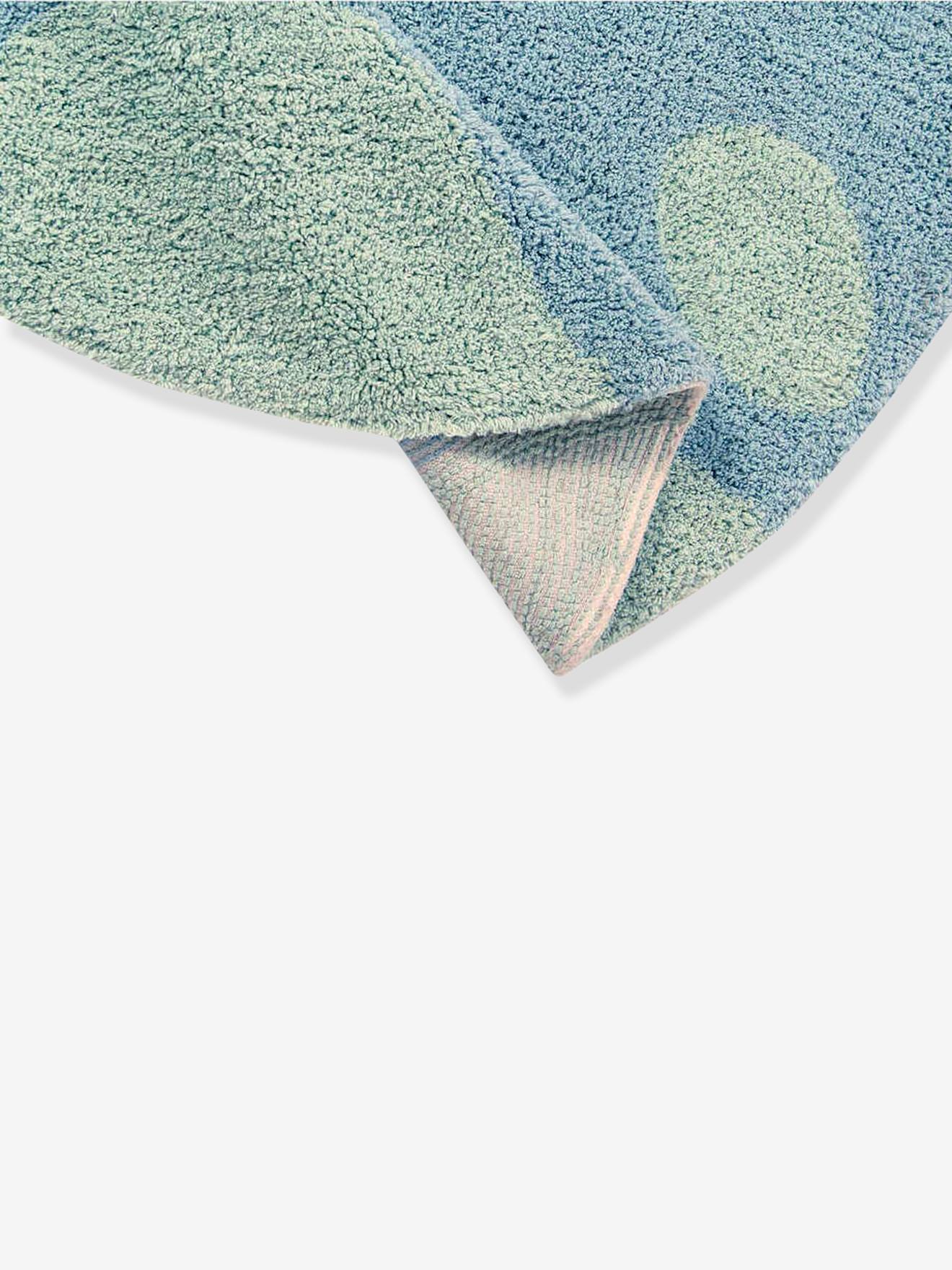 Tapis coton lavable Big big World LORENA CANALS bleu