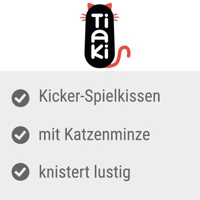 TIAKI Katzenspielzeug Tartan-Kicker mit Katzenminze