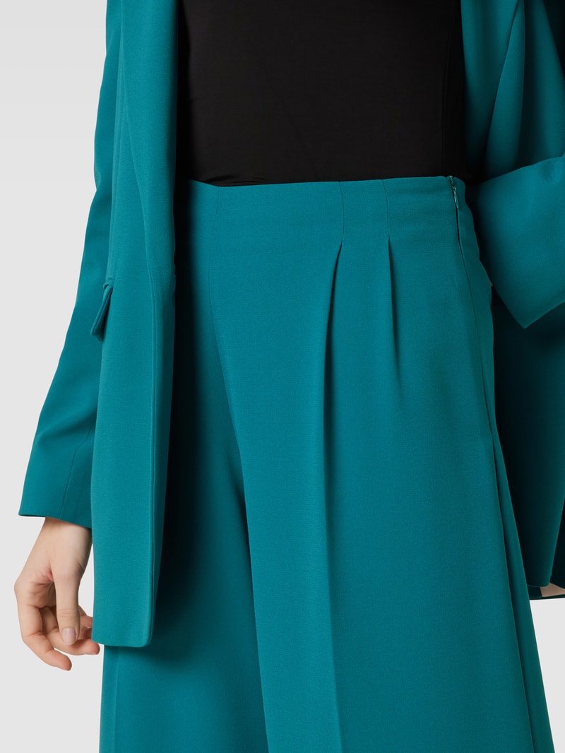 Stoffhose mit Bundfalten Modell 'DAMINA' in petrol