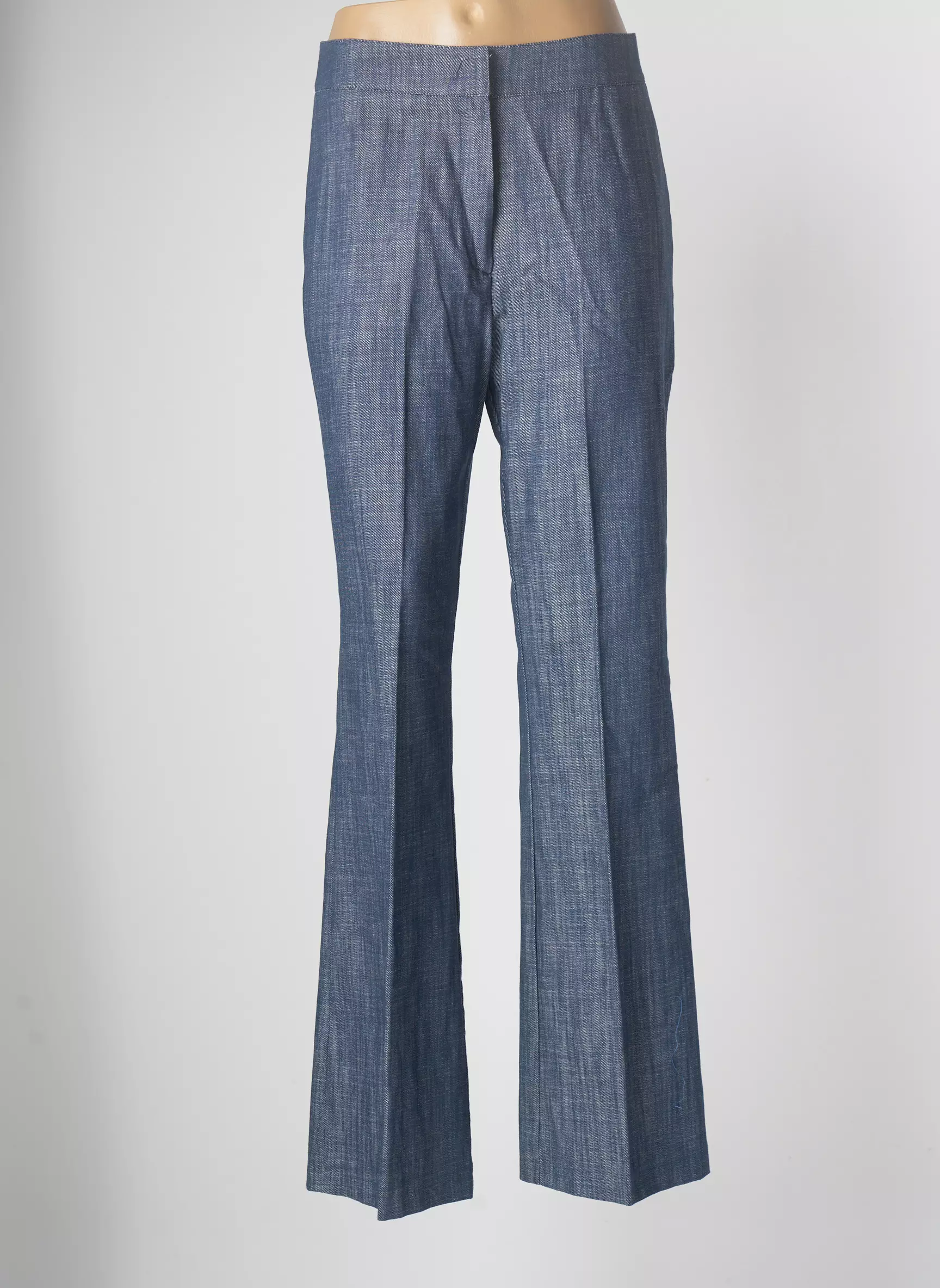 Angela Davis Pantalons Droits Femme couleur bleu