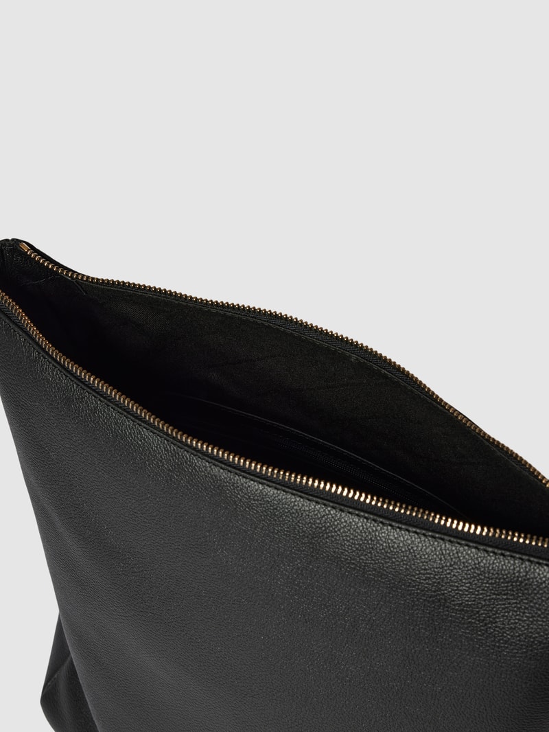 Hobo Bag mit Label-Applikation Modell 'Alyce' in black