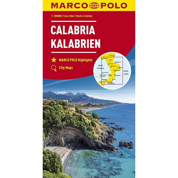 MARCO POLO Karte Italien 13. Kalabrien 1:200 000 - Straßenkarte