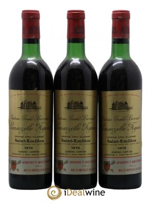 Château Grand Barrail Lamarzelle Figeac Grand Cru Classé  1970 - Lot de 3 Bouteilles
