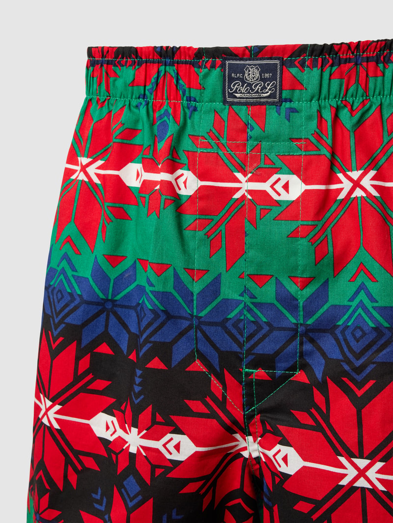 Boxershorts mit Label-Patch im 2er-Pack in dunkelgrün