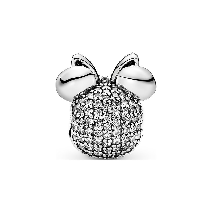 Pandora Charm x Pandora Minnie Maus mit rosafarbener Pavé-Schleife Clip