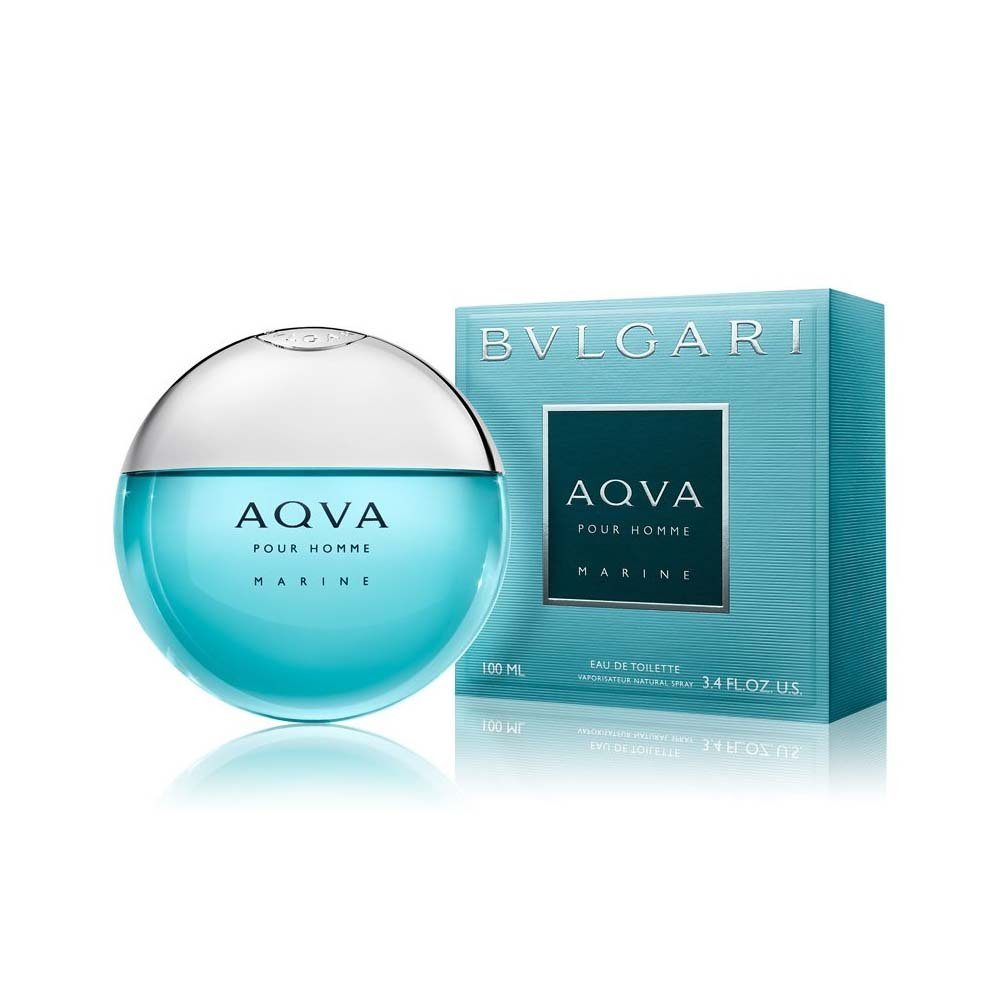 BVLGARI Eau de Toilette Bvlgari Aqva pour Homme Marine EdT 100ml, frische Meeresbrise, Glasflakon
