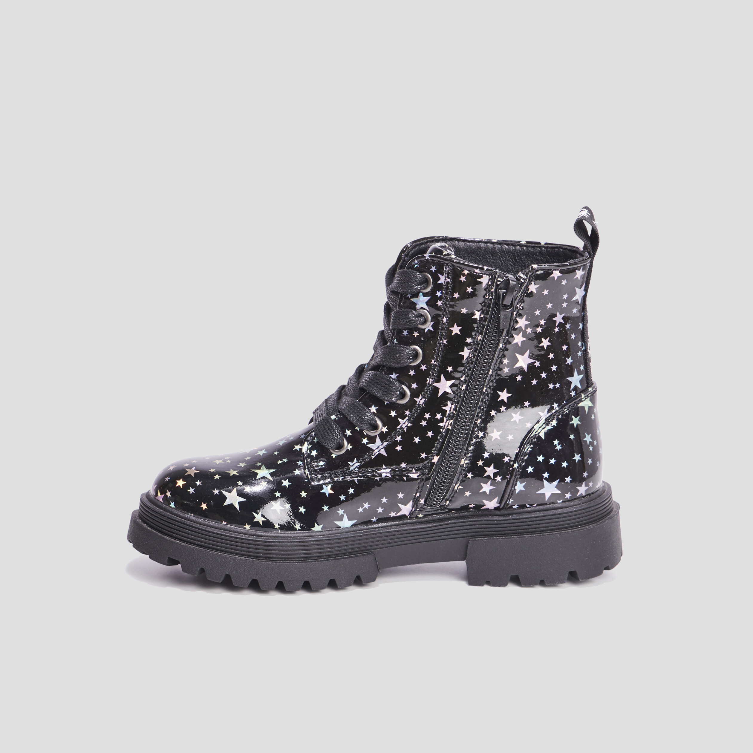 Bottines vernies zippées noir fille | La Halle