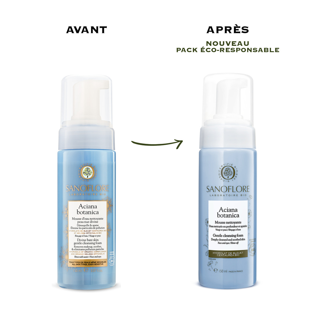 Sanoflore Aciana botanica Mousse nettoyante visage et yeux