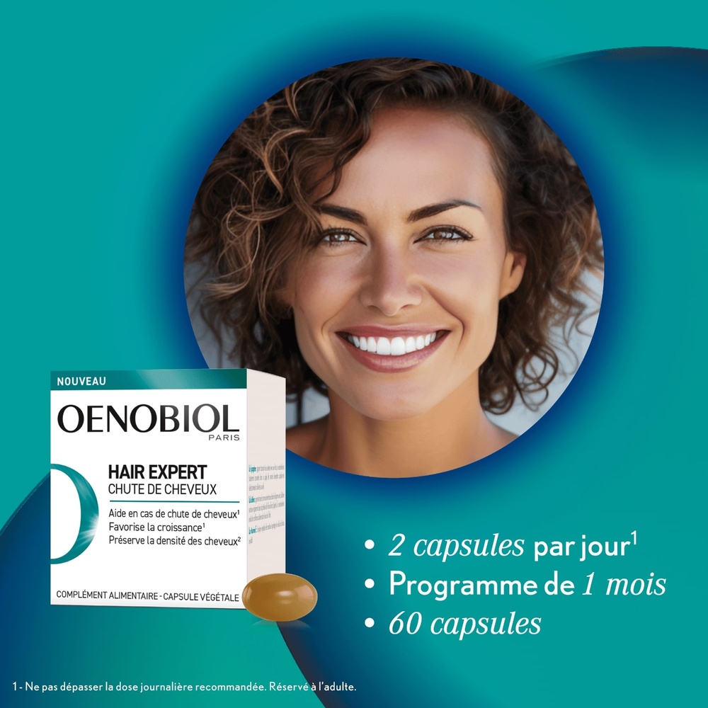 oenobiol Hair Expert Chute de Cheveux Complément alimentaire Cheveux