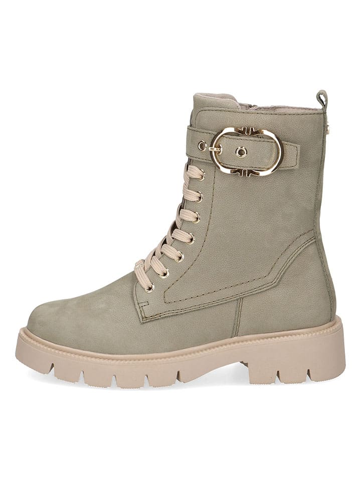 Caprice Leder-Boots in Khaki günstig kaufen