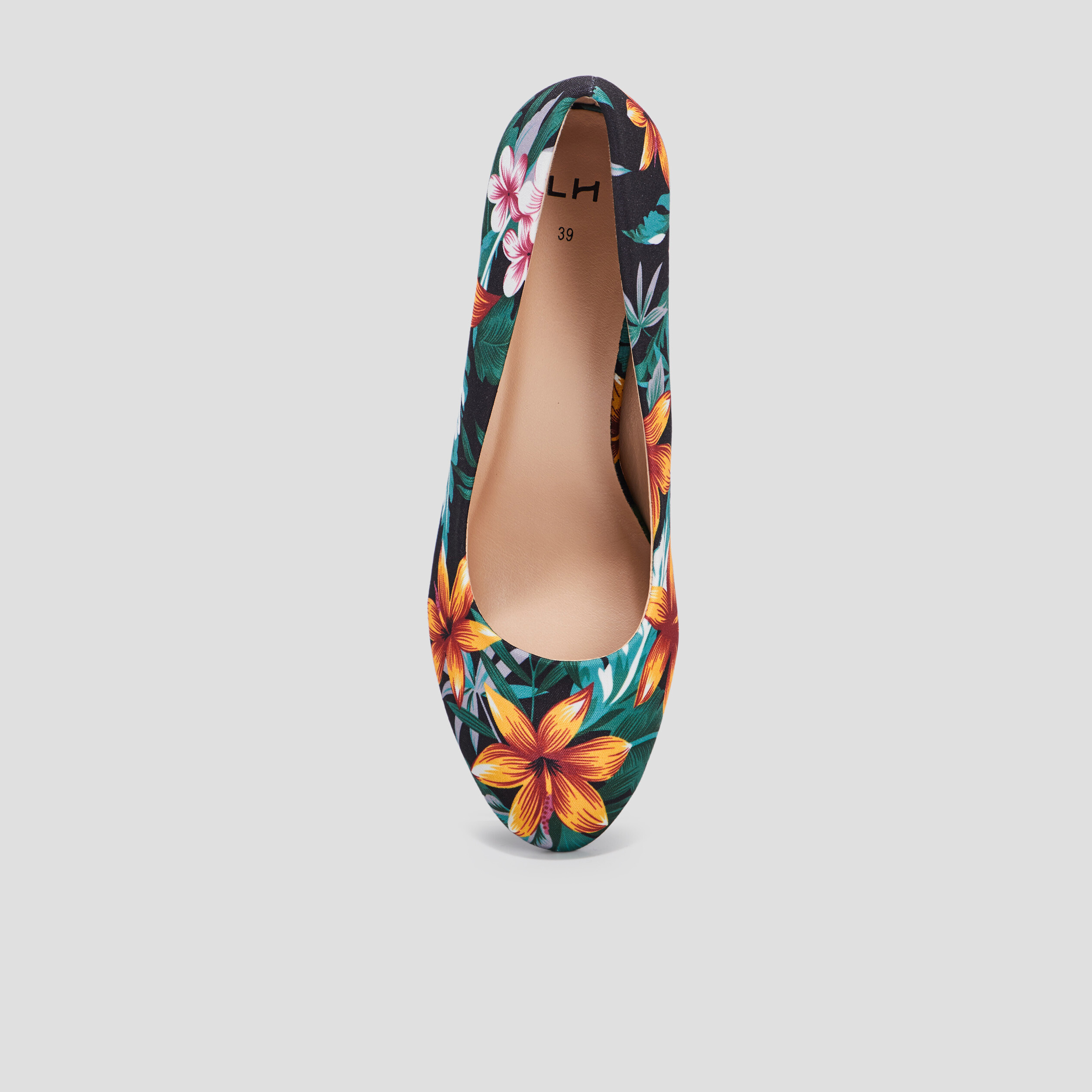 Escarpins à talons carrés multicolore femme | La Halle