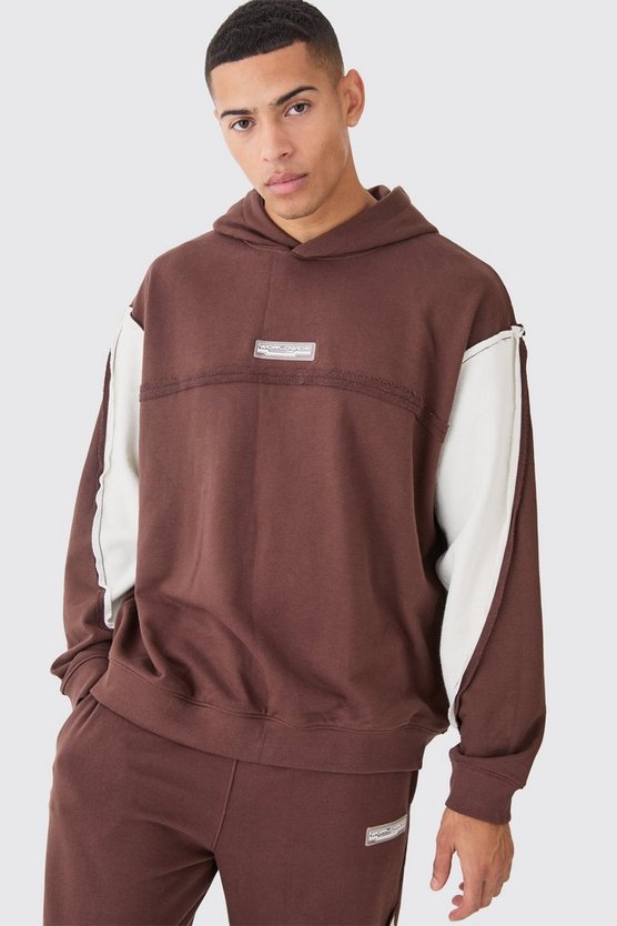Oversize Hoodie mit rohem Saum