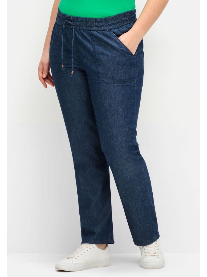 sheego Jeans in dark blue Denim günstig kaufen