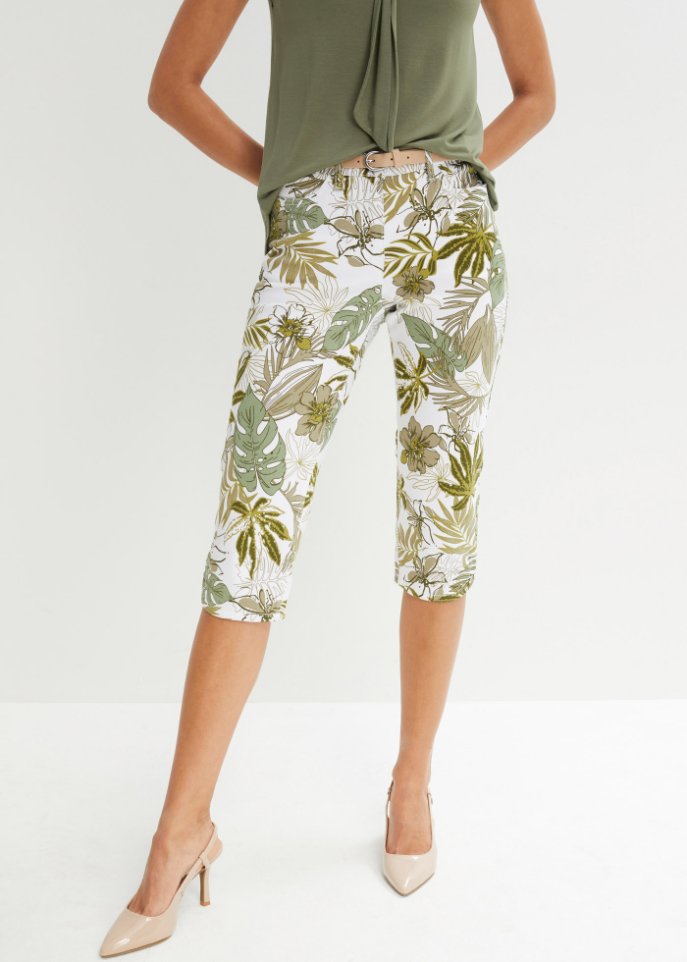 Capri-Hose mit modischen Print