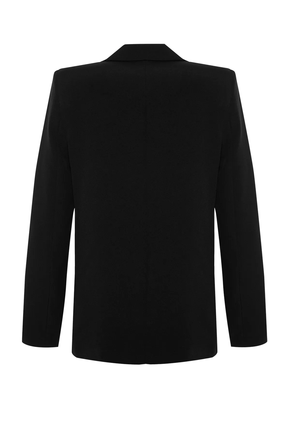 Trendyol Collection  Schwarze Blazerjacke mit normalem Futter und detailliertem Webmuster TWOAW20CE0316