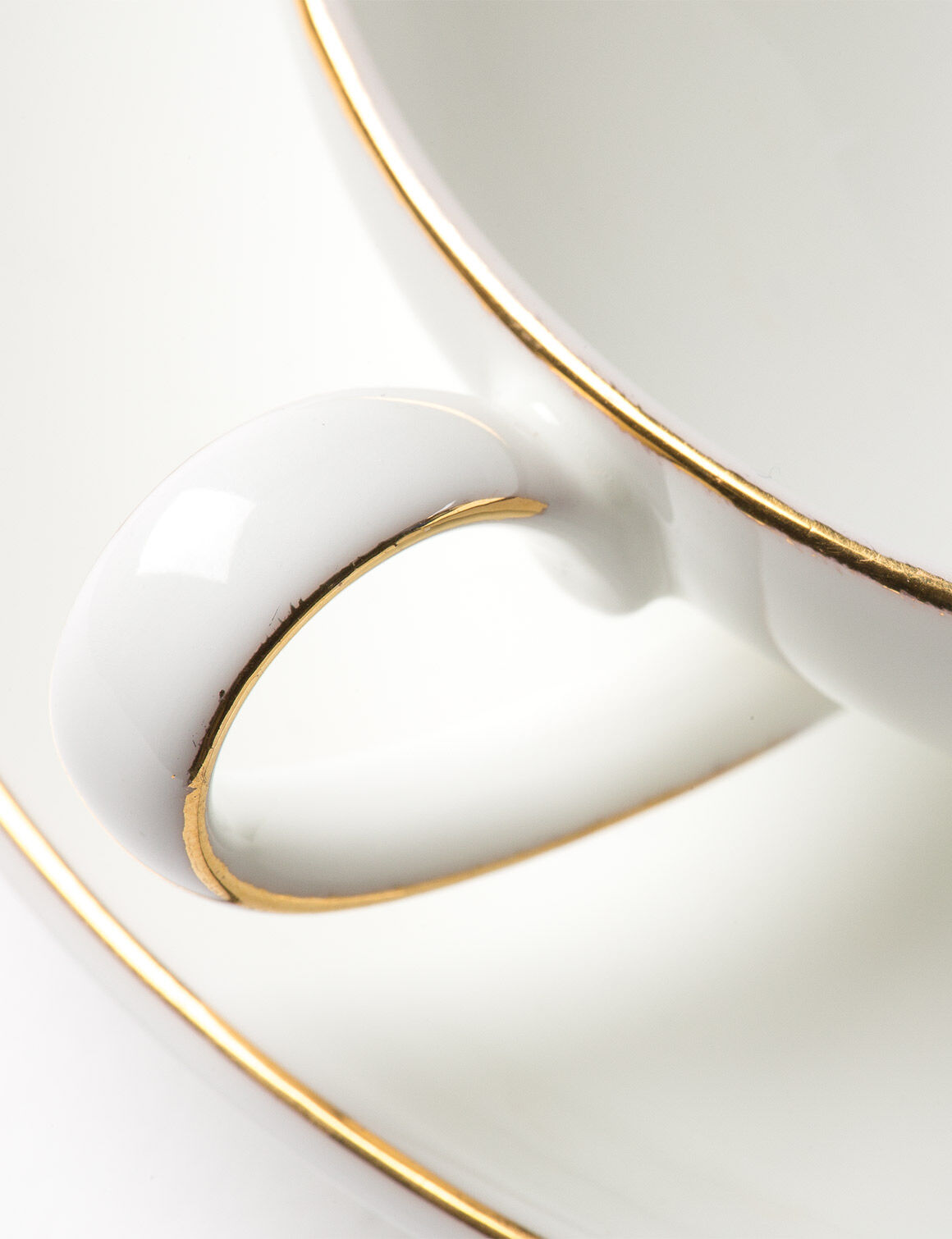 Concorde  Set 2 tasses & soustasses  Bone China  Liseré or
