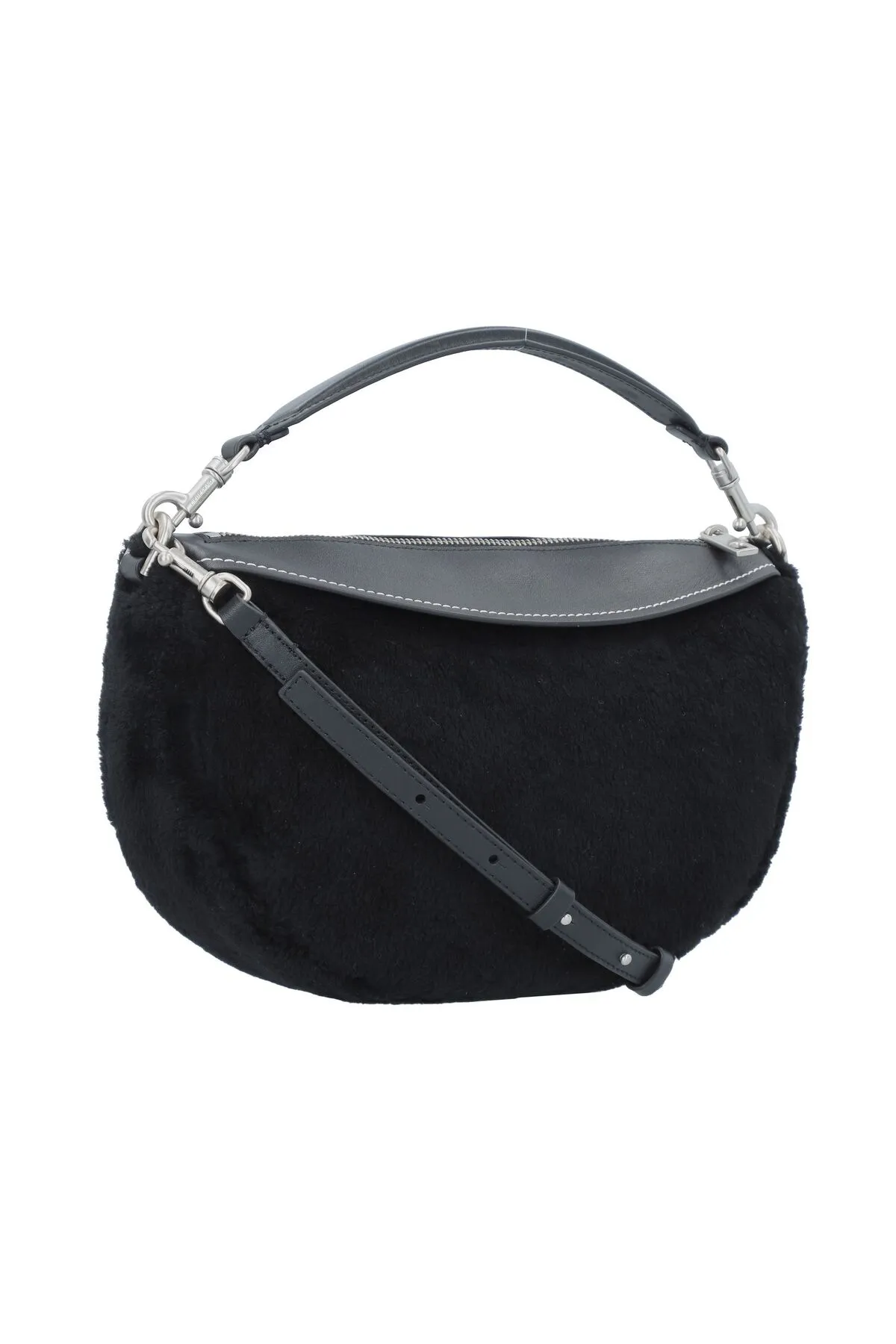 liebeskind  Shearling Handtasche Leder 28 cm