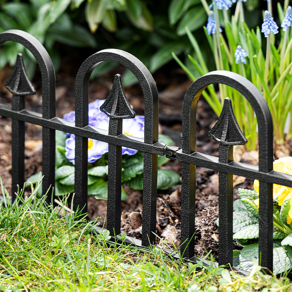 Powertec Garden Gartenzaun-Set 10 teilig aus PP, ca. 60 x 31,5 cm