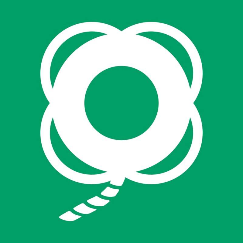 Djois Warnschild Rettungsring mit Leine Klebstoff, einschraubbar PP (Polypropylen) 20 (B) x 0,14 (H) cm 3 Stück