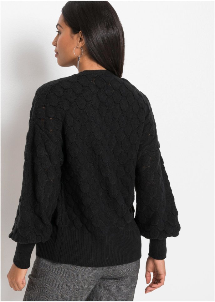 Ajour-Strickjacke