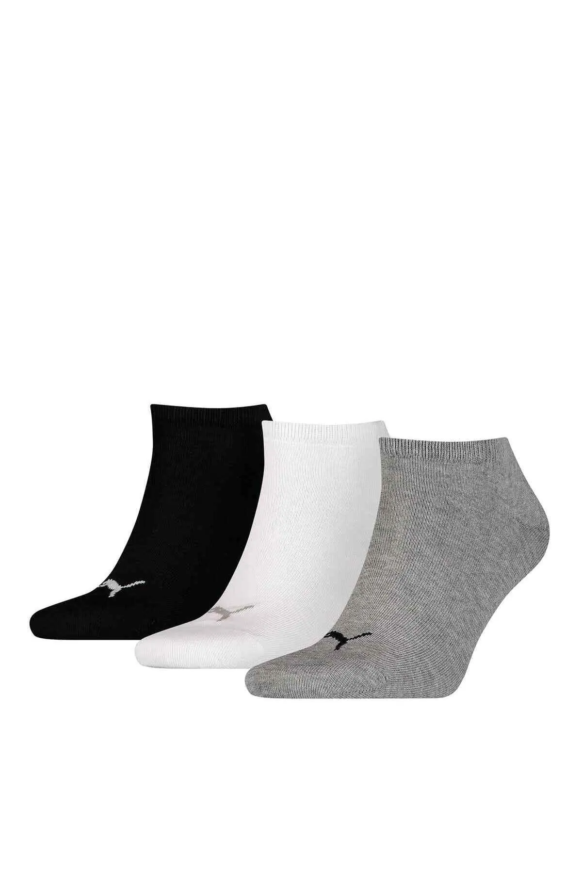 Puma  Unisex Socken, 3er Pack - Sneaker-Socken, Damen, Herren, einfarbig