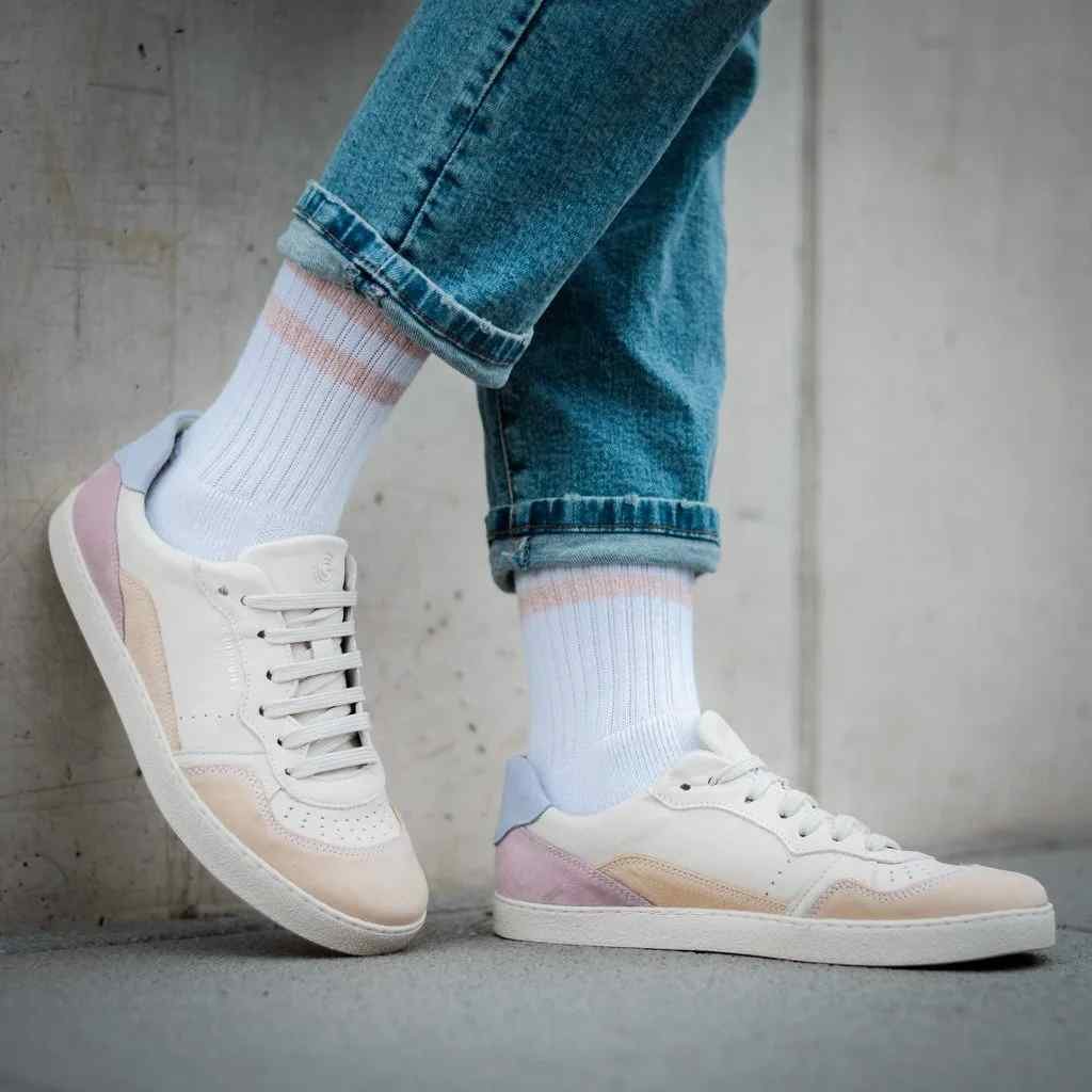 Groundies Nova GS Beige Lavender Barfußsneaker