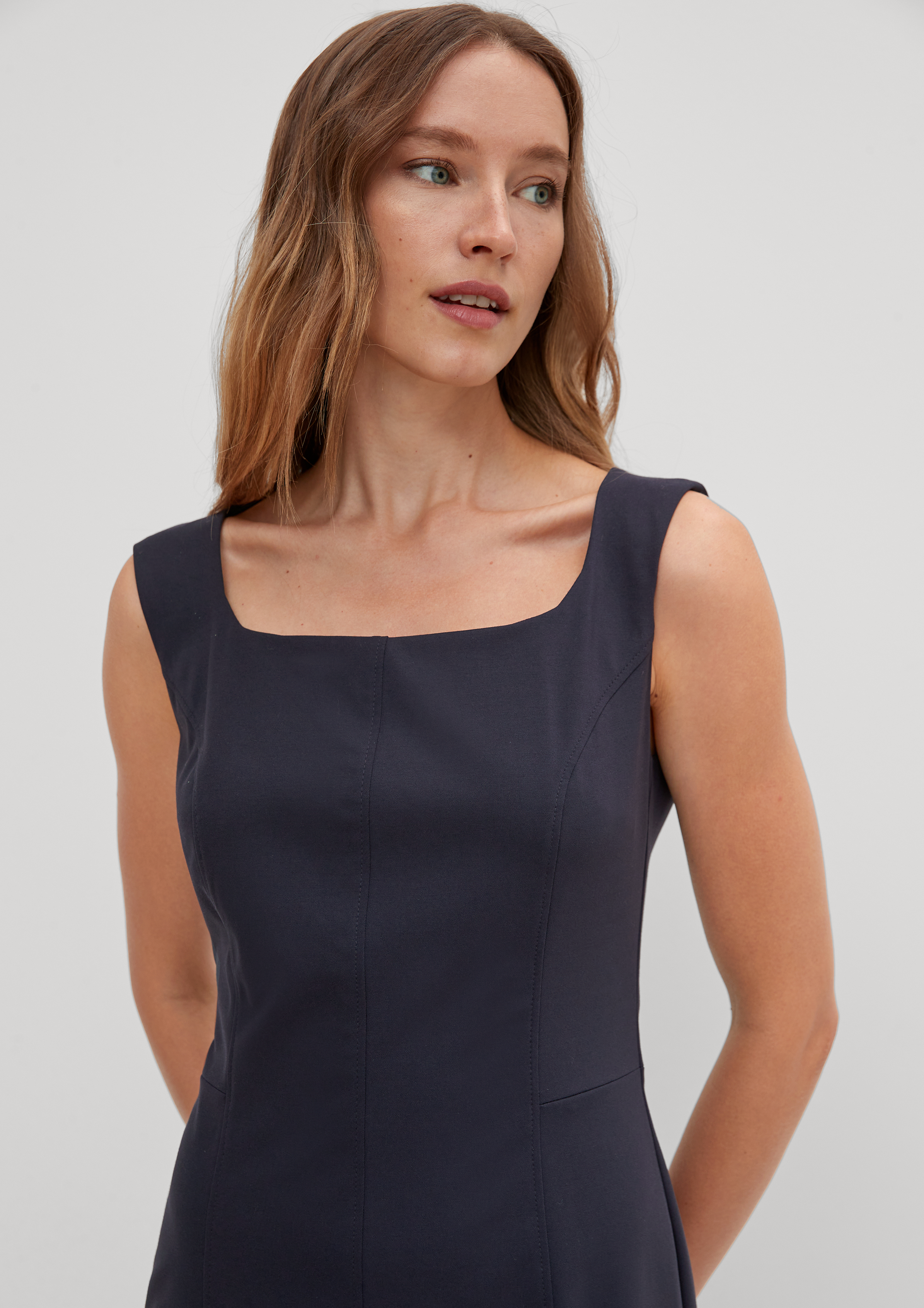 Etuikleid aus Viskosestretch - navy