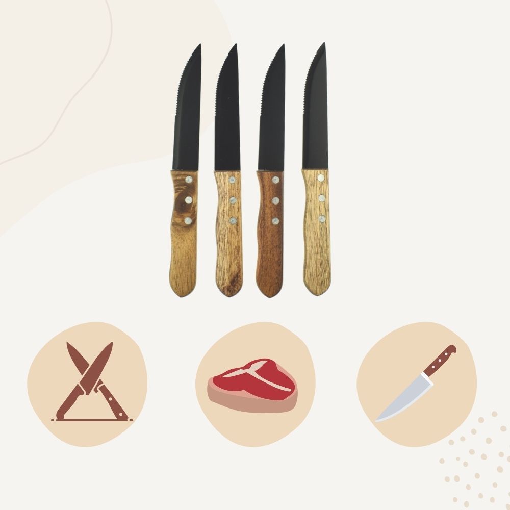 Orange85 4er-Set Steakmesser