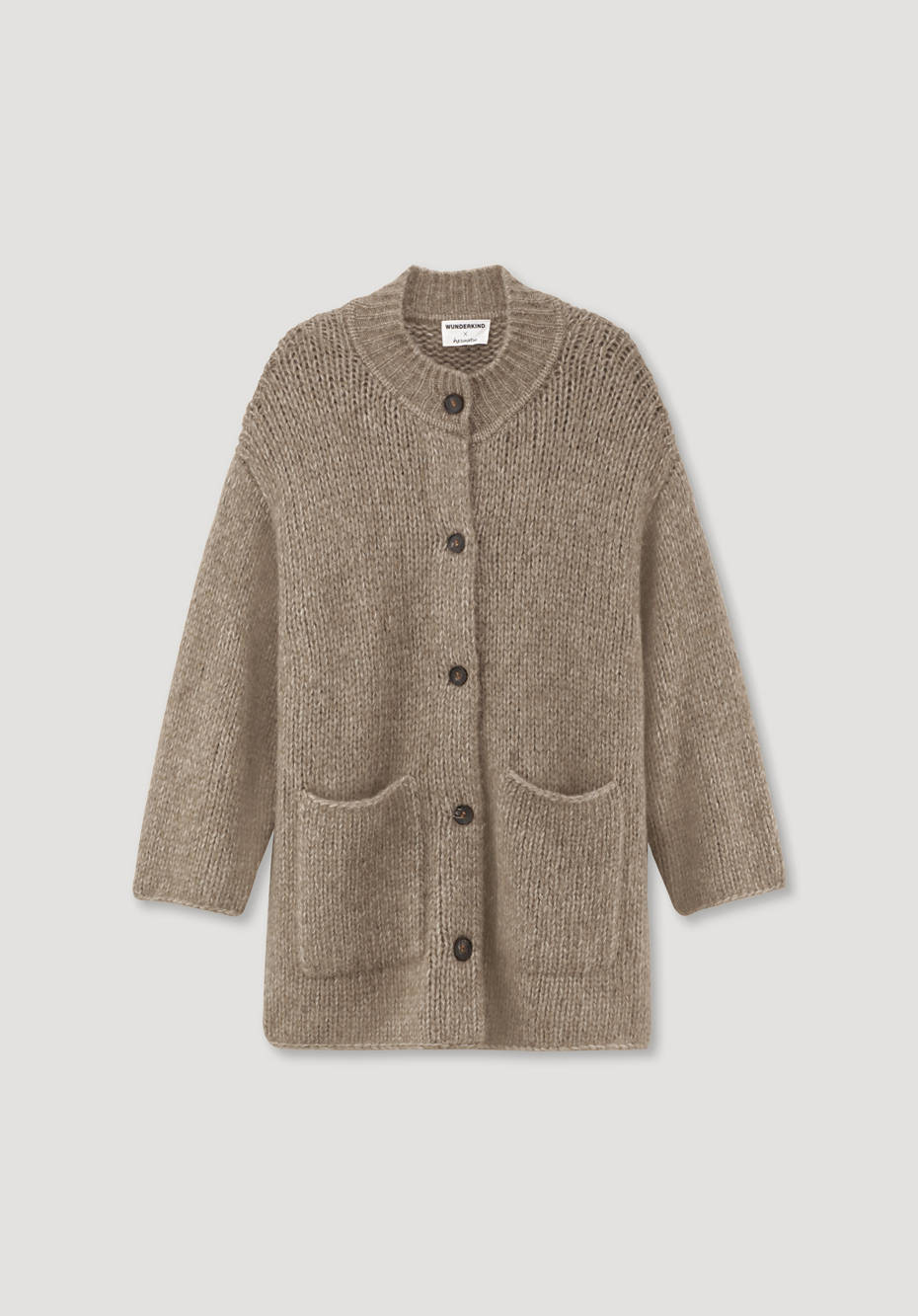 WUNDERKIND X HESSNATUR Strickjacke aus Alpaka mit Bio-Baumwolle