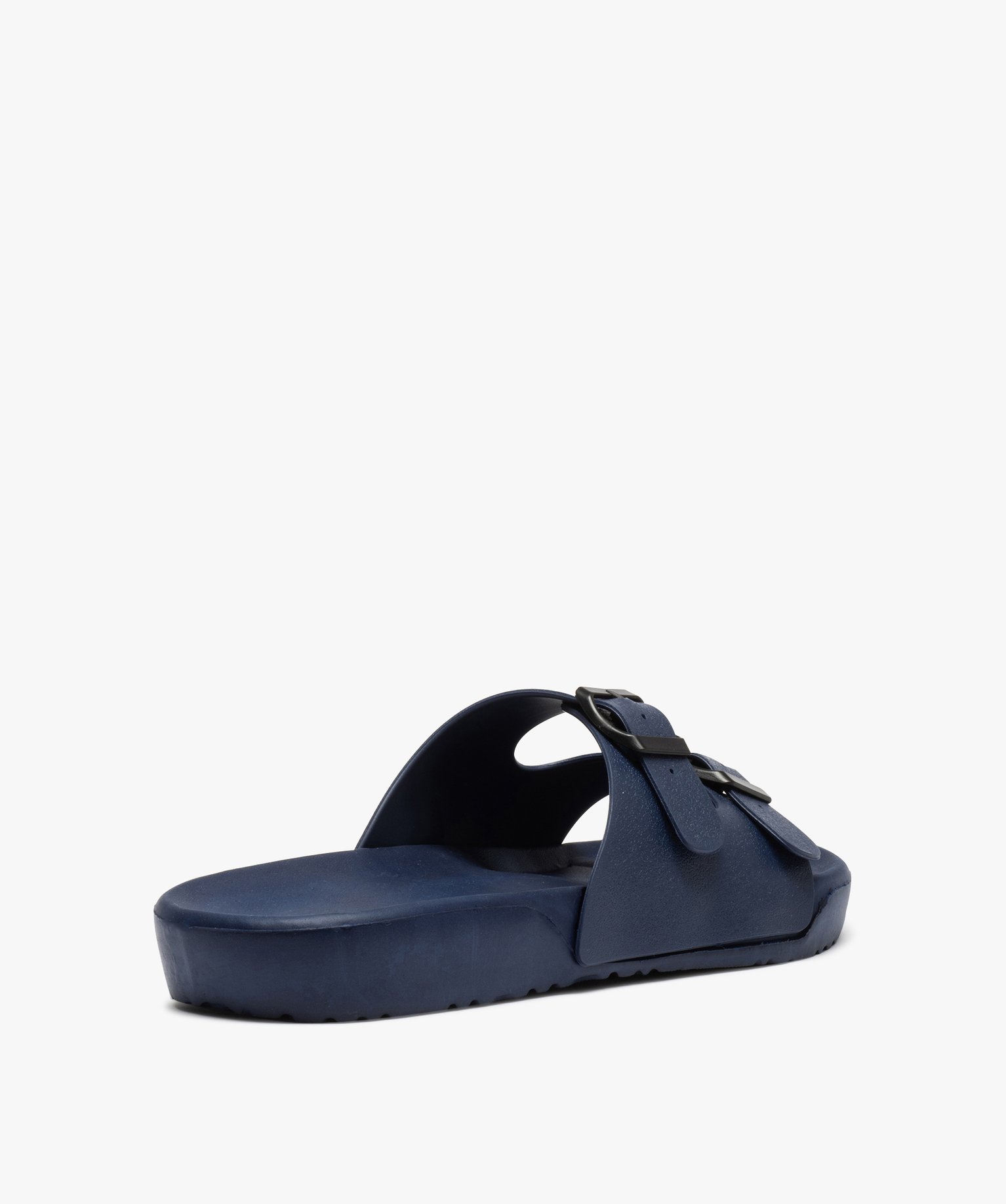 Mules de piscine homme unies à brides ajustables marine | GEMO