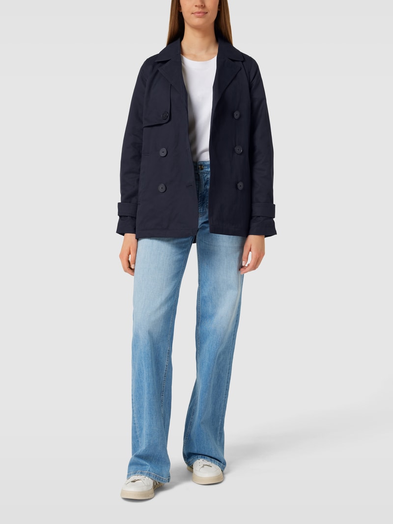 Jacke mit Reverskragen in marineblau