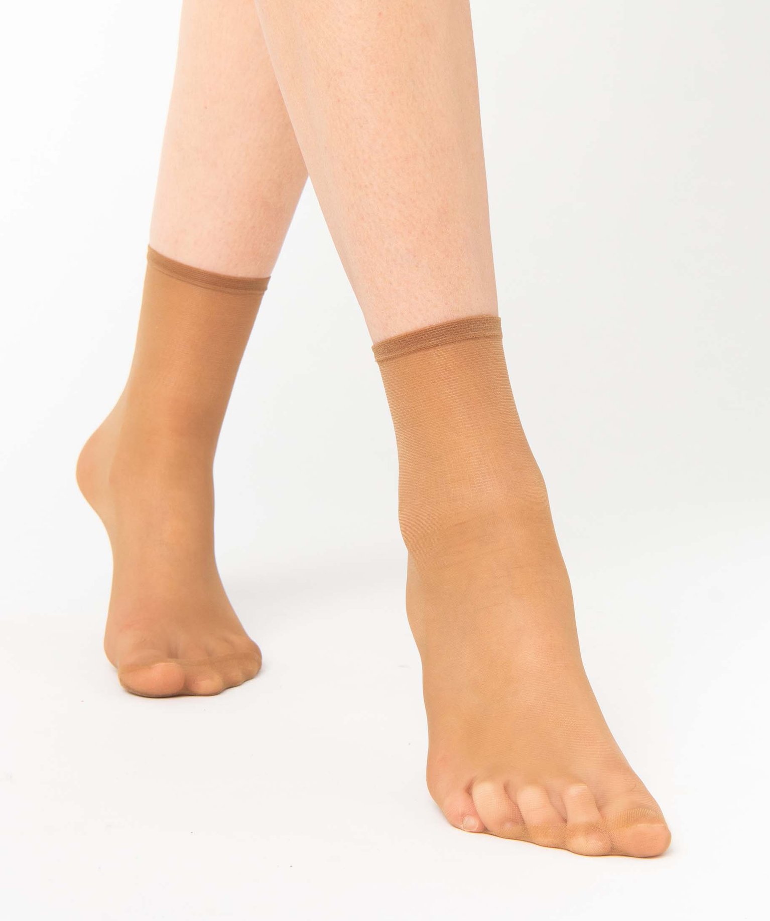 Socquettes femme transparentes (lot de 3) - Dim Beauty Resist beige clair | GEMO