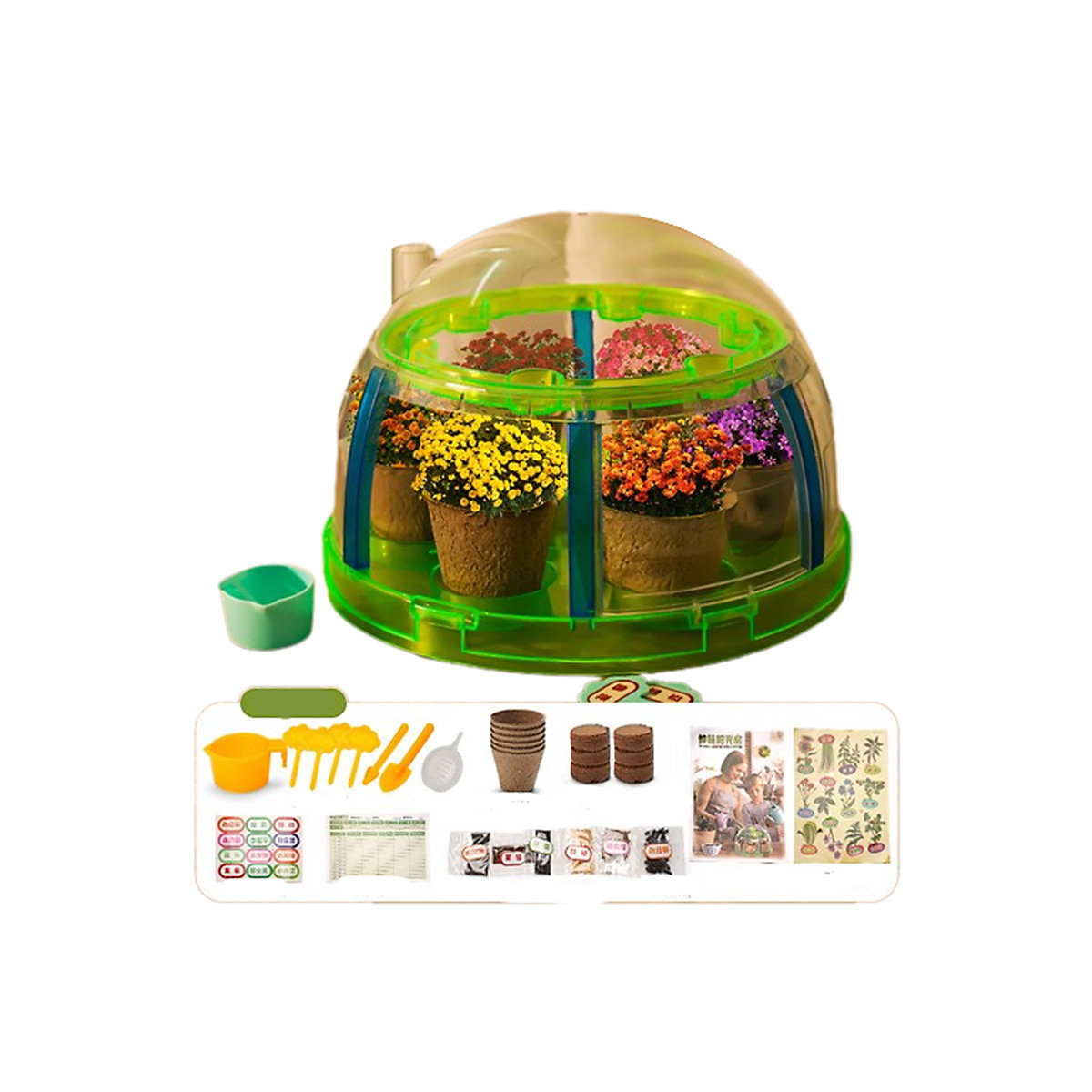 Sunshine Planting Room Pflanzensamen-Set für Kinder Wissenschaftliches und pädagogisches Experiment-Puzzle, kreatives Topfpflanzen-Set