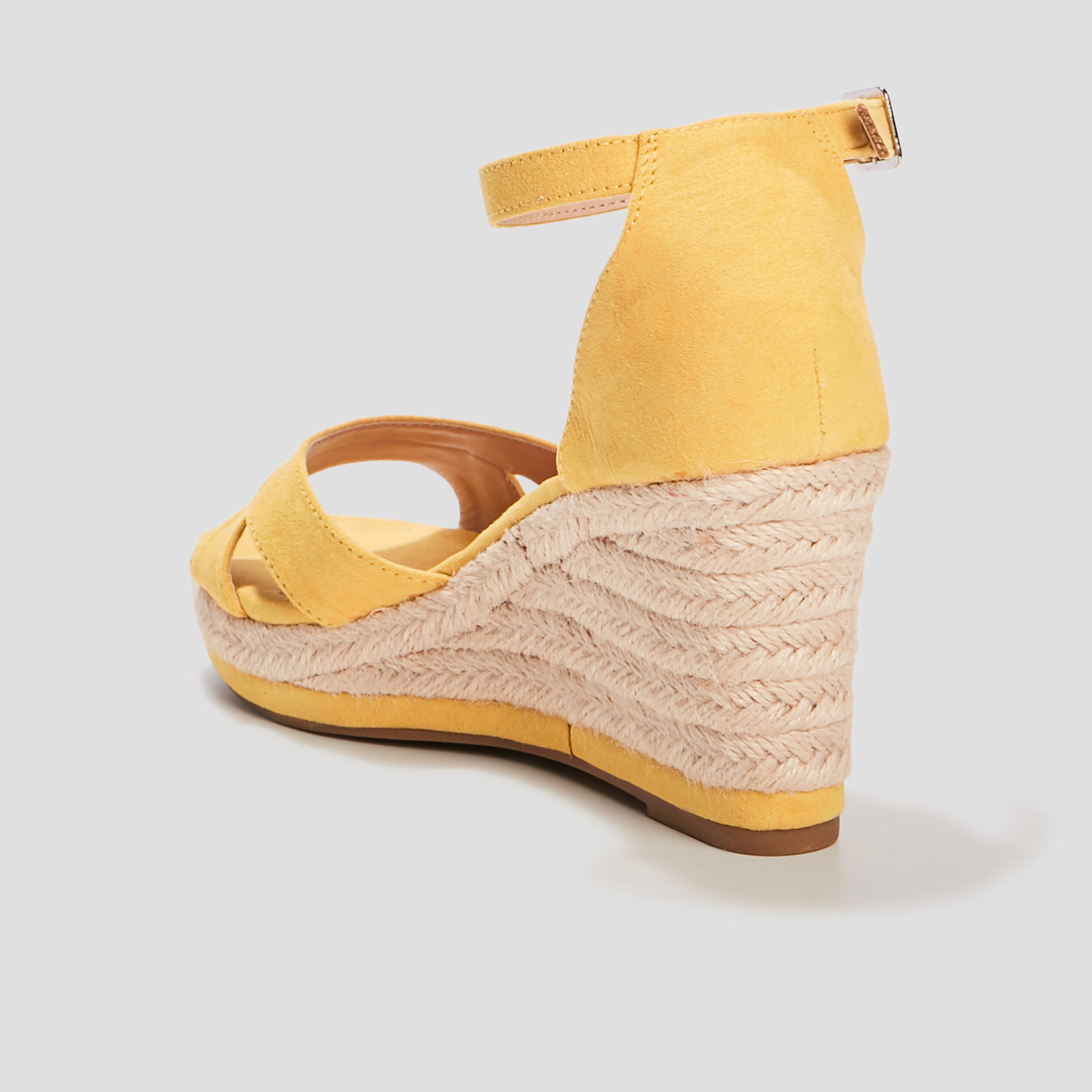 Sandales compensées jaune femme | La Halle