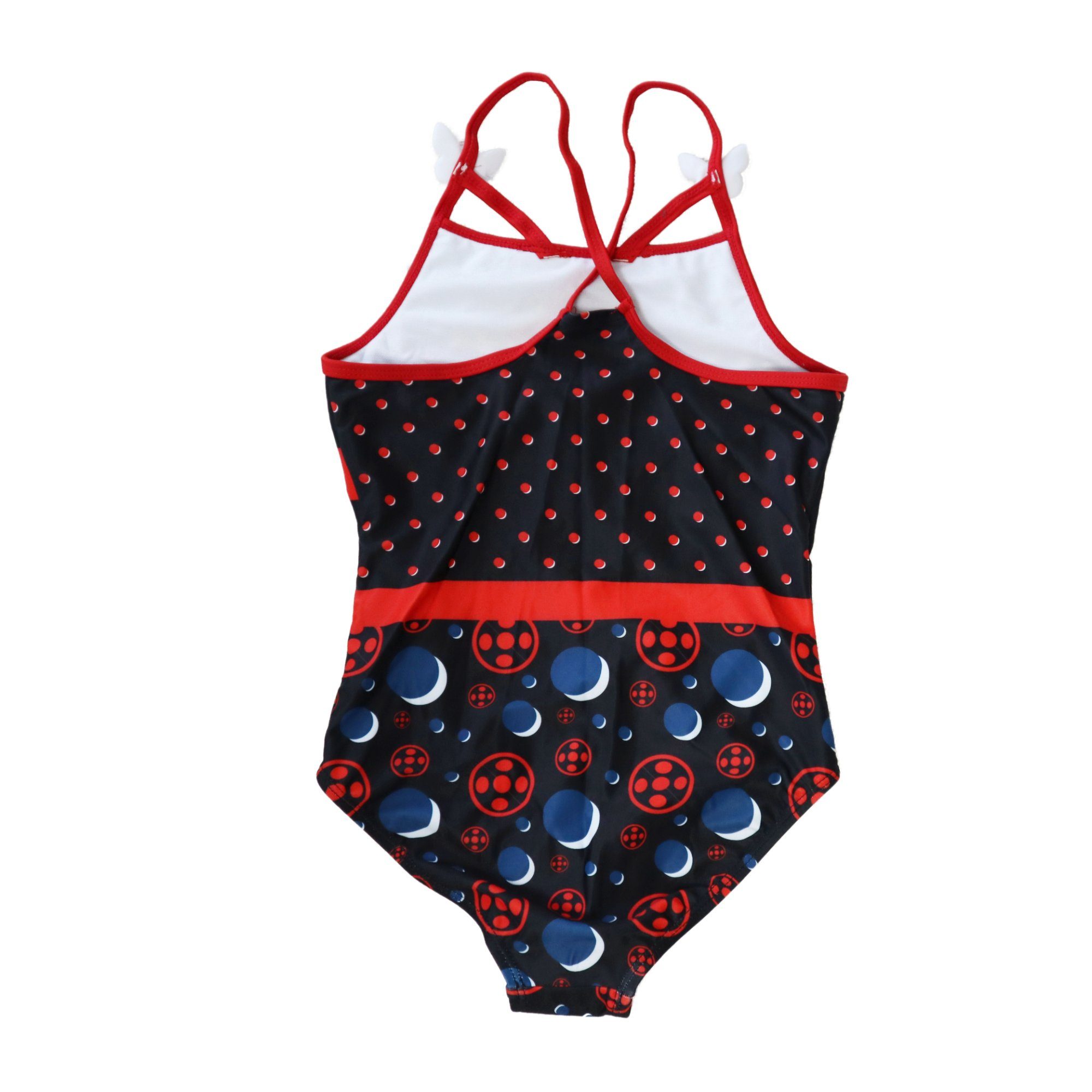 Miraculous - Ladybug Badeanzug Ladybug, Rena Rouge, Queen Bee Kinder Bademode Mädchen Schwimmanzug Gr. 104 bis 128, Rot oder Schwarz
